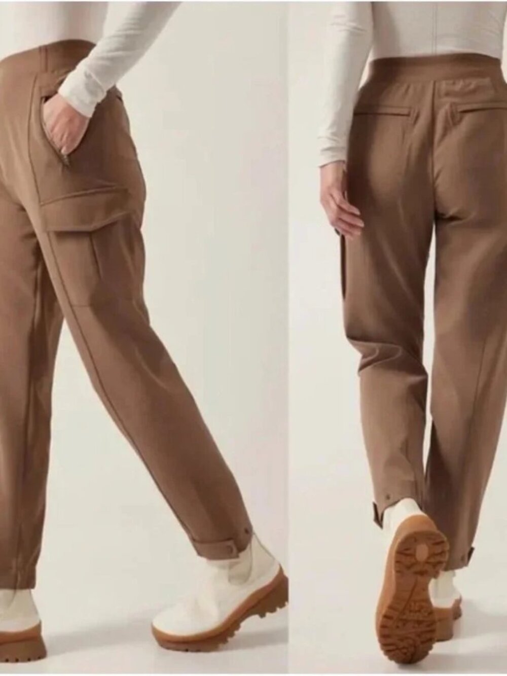 ATHLETA Camel Endless High Waist Cargo Pants EUC